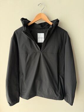 Banana Republic Black Hooded Windbreaker Pullover
